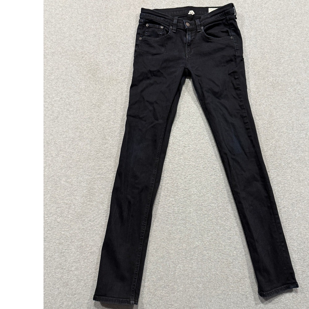 Rag & Bone Skinny Jeans Womens 26 Coal Denim W1502K510 Slim Fit Stretch (D40)